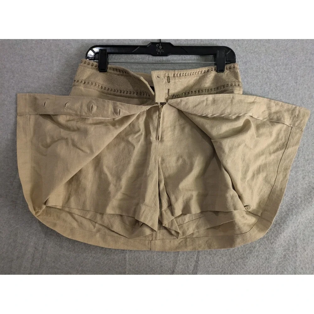 Reba Linen Skort Women's Size 4 Cream Y2K 2000s Vintage Casual Preppy Summer - Picture 7 of 16